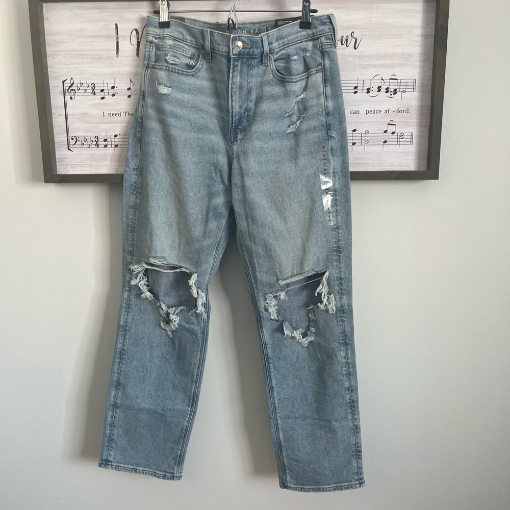 American Eagle Outfitters Light Blue Ankle Straight Jeans